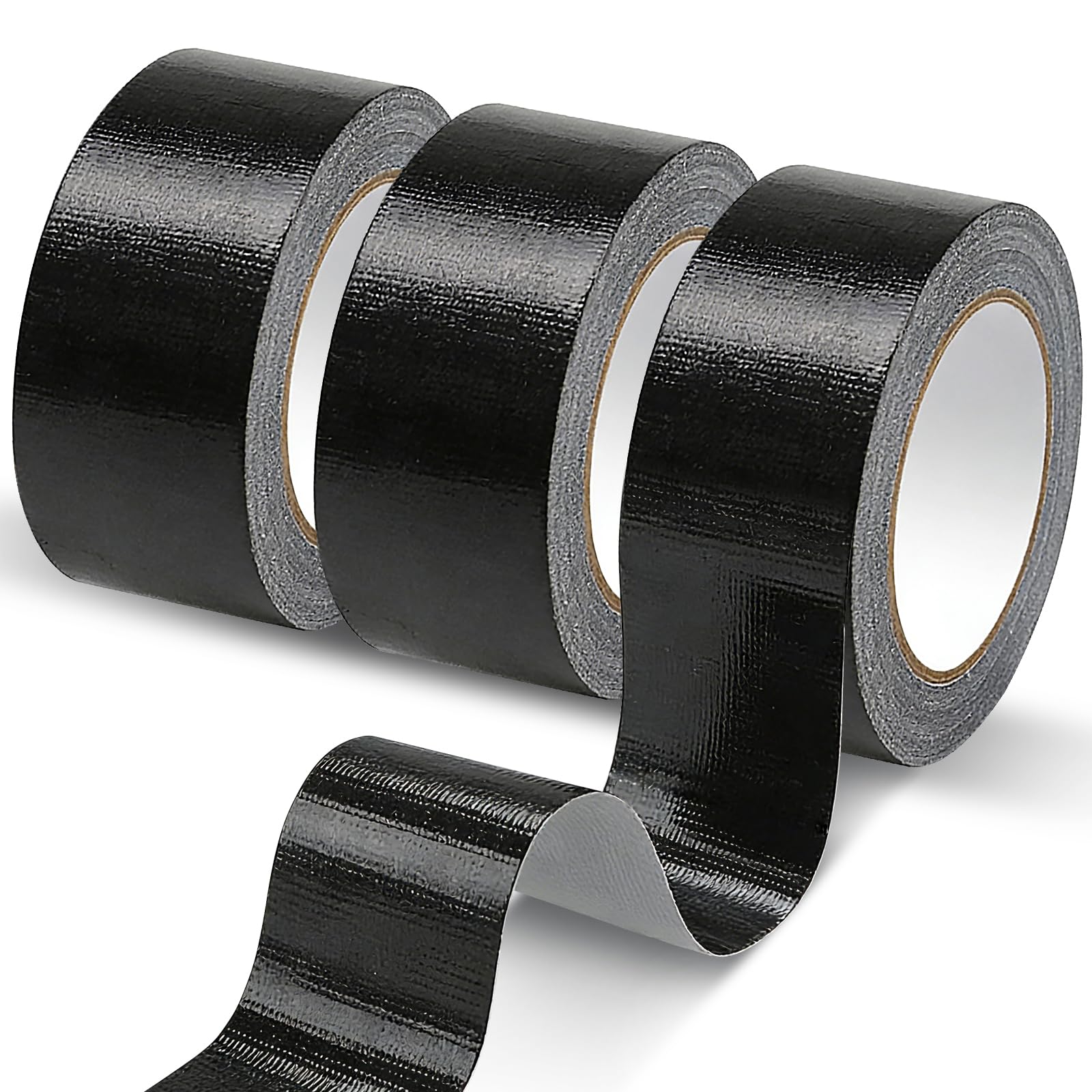 Gudui 50mm x 40m Black Duct Tape Heavy Duty Gaffer Tape Strong Waterproof Adhesive Gaffa Tape for Repairing Fastening Reinforcement Indoor Outdoor Use