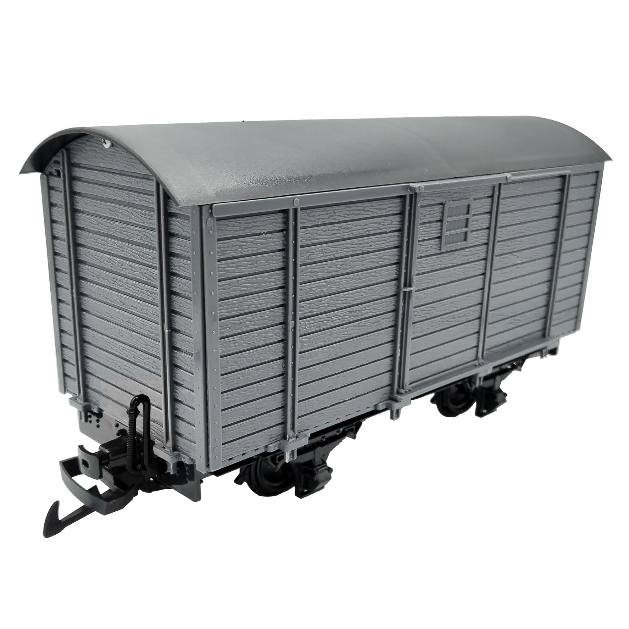 Gedeckter Güterwagen grau - Selbstbauwagen/Bausatzwagen - Gartenbahn Spur G