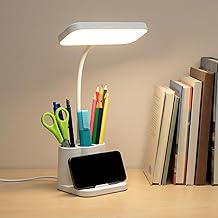 Flexo LED Desk Anti-Fatigue Lamp with 3 Light Modes and 8 Levels of Brightness Adjustable, Foldable with 360° Gooseneck for Study, Office and Reading