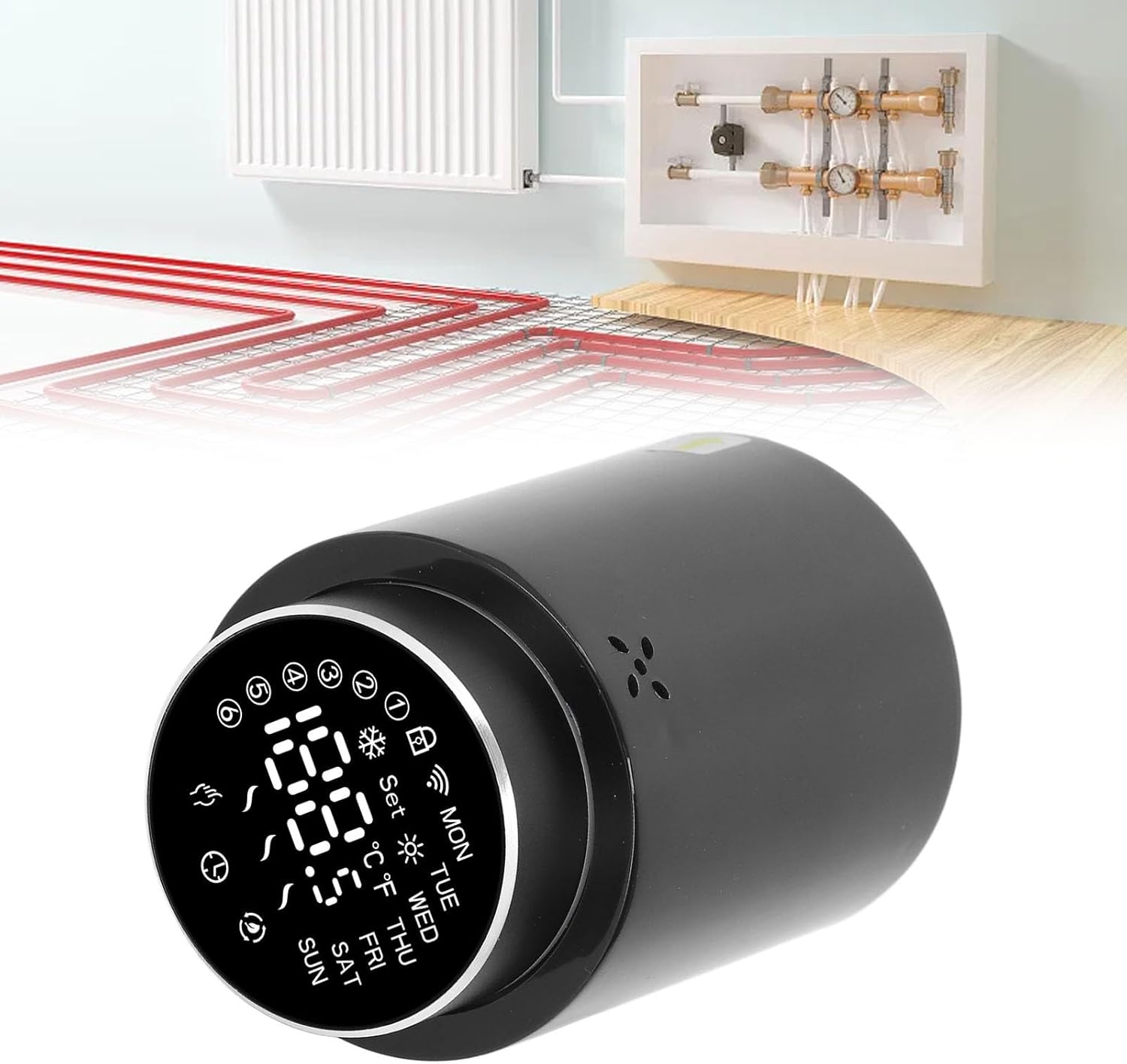 Smart Thermostat Radiator Valve, Programmable Thermostatic Valve Mobile App Control Valve Replacement for Home