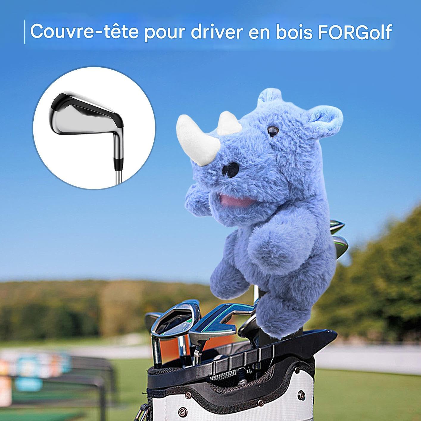 Capuchons en Peluche Golf – Housse Animaux Cartoon, Protège-Bois Coloré | Revêtement Rempli Doux Sécurise Clubs Driver Lors De Matchs Extérieurs, Ambiance Décontractée, Cadeau Rigolo Joueur