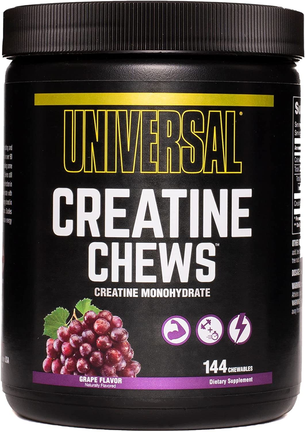 Universal Creatine Chews, Grape, 144-Count
