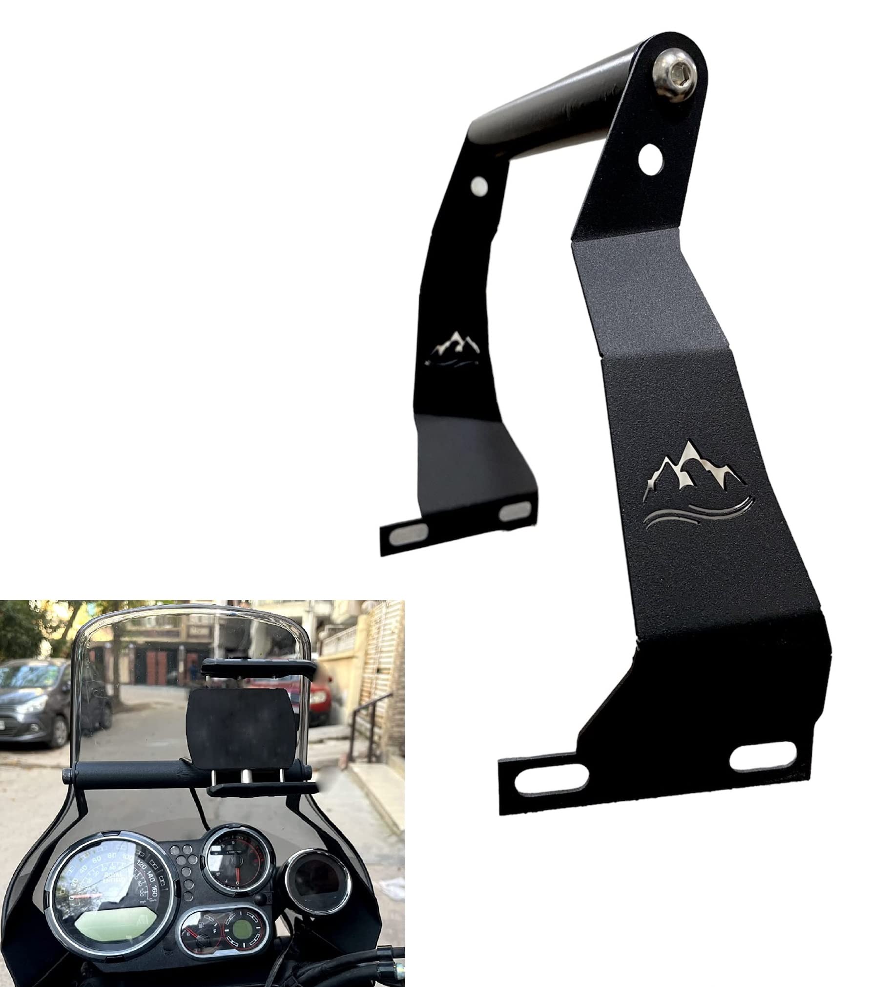SGTB Motorcycle Smartphone Mount for RE Himalayan 411cc Mobile Phone Holder GPS Frame Mount Himalayan 411 BS6 Model-picture-20