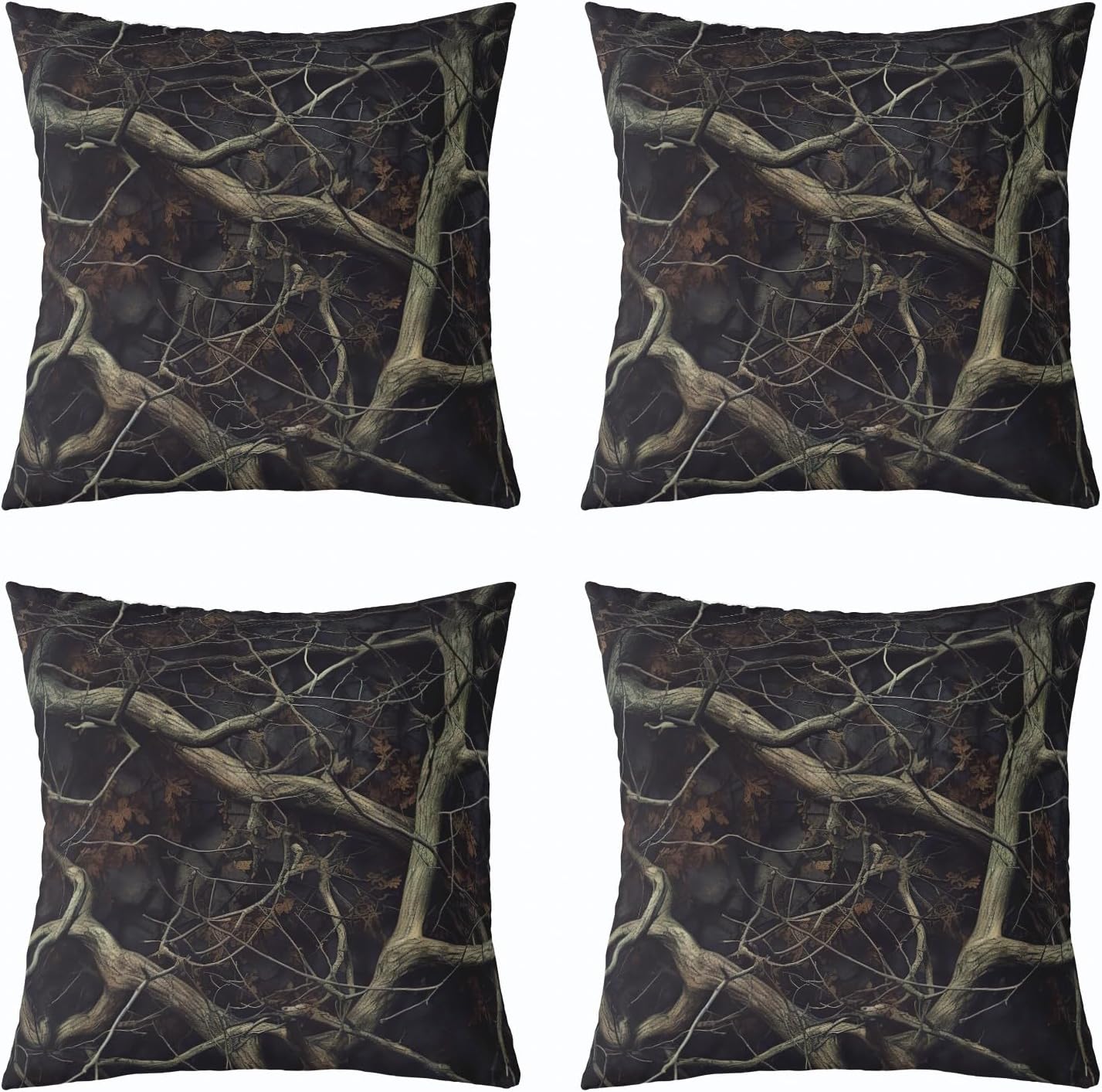 Feelyou Branch Throw Pillow Covers 22"x22" Set of 2 Leaf Pattern Cushion Case for Sofa Couch Bed Chair Car Leaf Branches Decorative Pillow Case Pillowcase Nature Theme Outdoor Pillows Covers