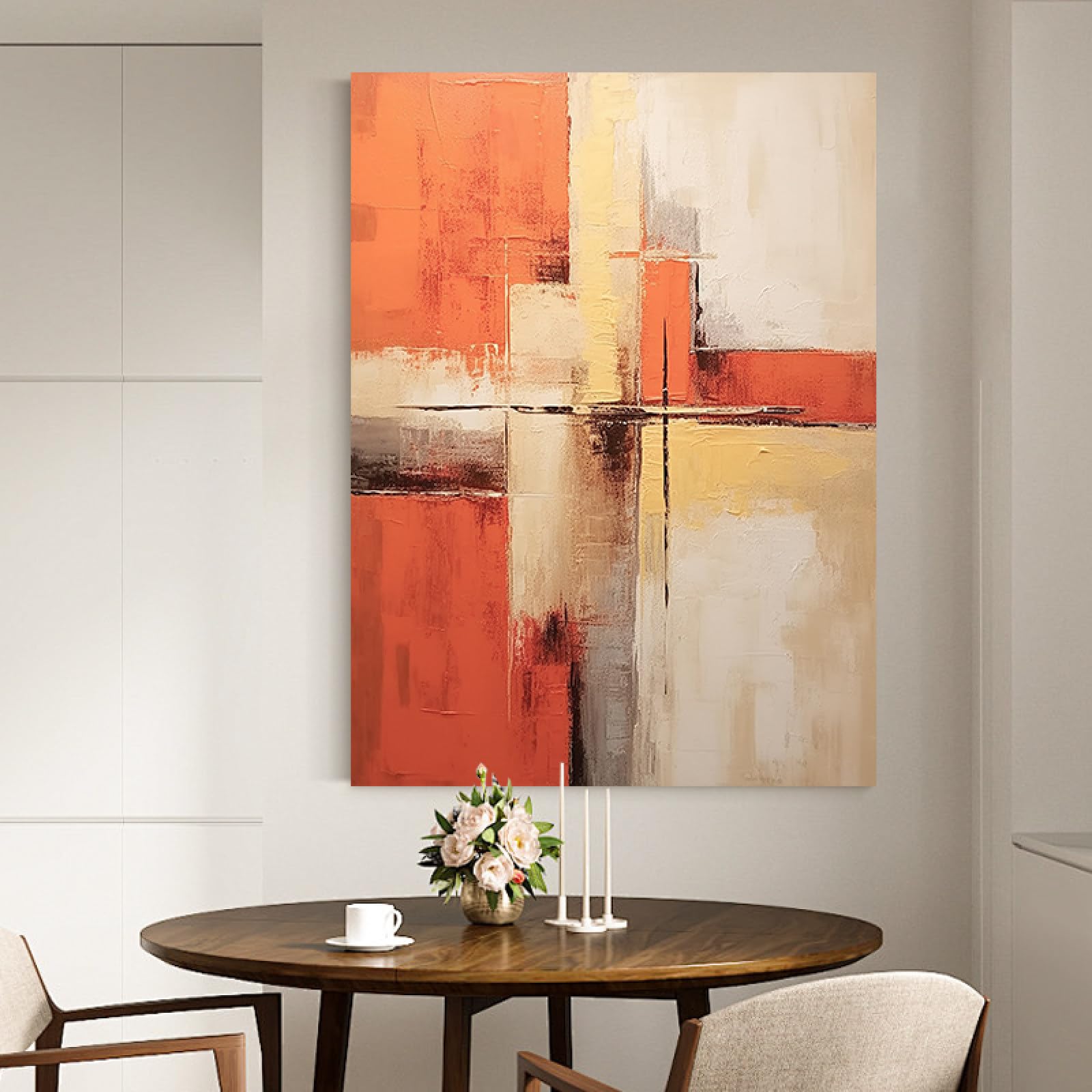 Peinture à l'huile peinte à la main expression artistique vibrante pour votre intérieur