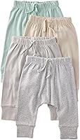 Butterblu Jordan 4-Pack Unisex Baby Jogger Pants - 100% GOTS Organic Cotton, Soft Comfy Bottoms for Boys & Girls 12M-5T