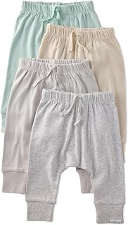 Butterblu Jordan 4-Pack Unisex Baby Jogger Pants - 100% GOTS Organic Cotton, Soft Comfy Bottoms for Boys & Girls 12M-5T