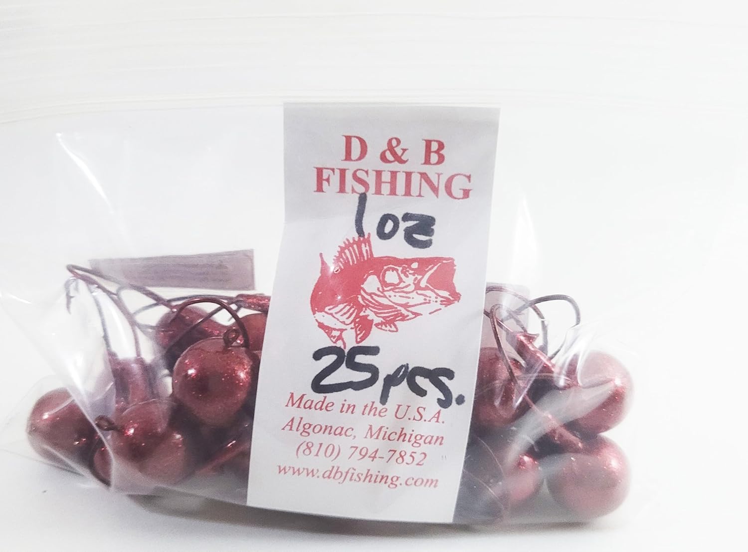 1 oz Candy Apple Round Head Fishing jig 25 Count (25)