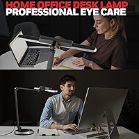 Vista 6 de Honeywell Desk Lamp for Home Office, H9 Sunturalux™ Eye-Caring LED Desk Light, 1000LM Dimmable Desk Lamp with Timer and Auto-Sensing, Adjustable