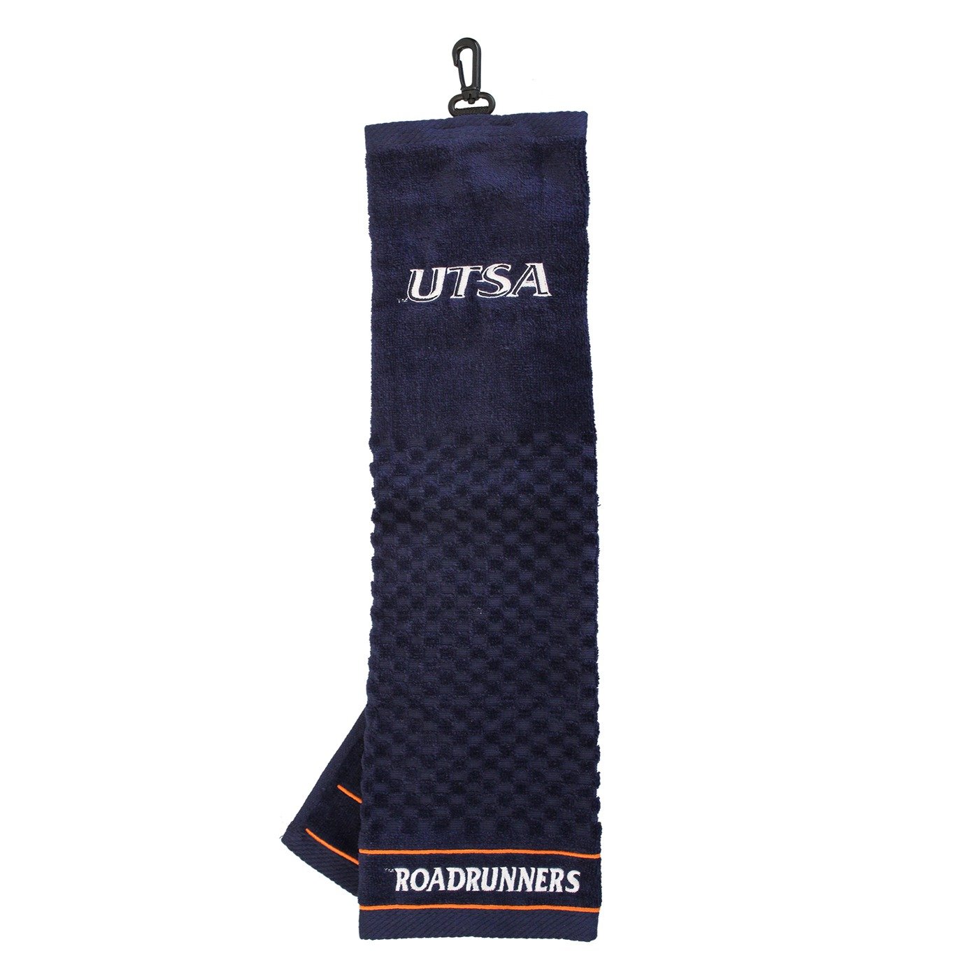 Team Golf NCAA Texas San Antonio Roadrunners Embroidered Golf Towel Embroidered Golf Towel, Checkered Scrubber Design, Embroidered Logo