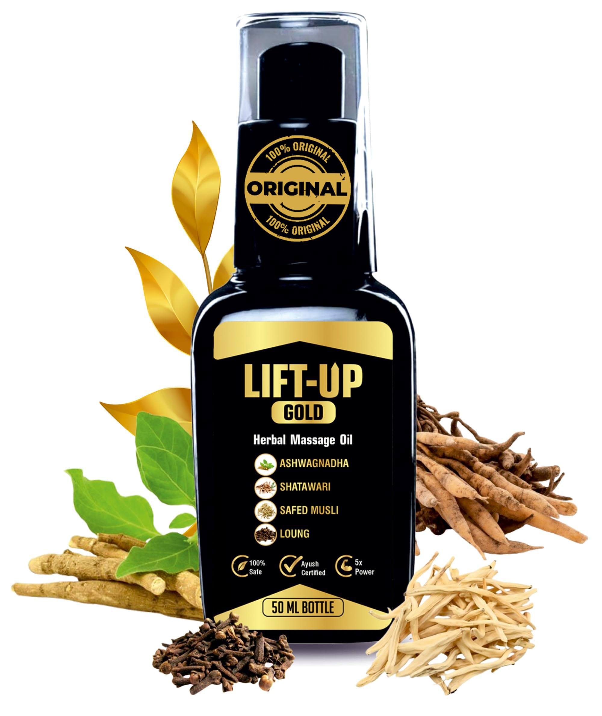 Lift-Up Upgrade Massage Oil For Men 100% Pure And Natural - 1 Ml (50Ml)