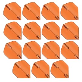 RED DRAGON Hardcore Orange Extra Thick Standard Dart Flights - 5 Sets Per Pack (15 Dart Flights in Total)