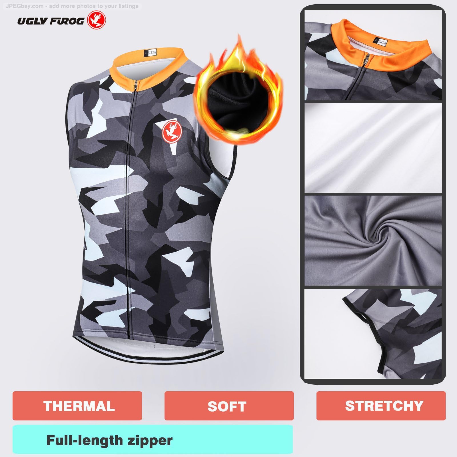 Ugly Frog Gilet Ciclismo Invernale Uomo Leggero Traspirante Antivento Giacca Bicicletta Abbigliamento Sportivo Senza Maniche