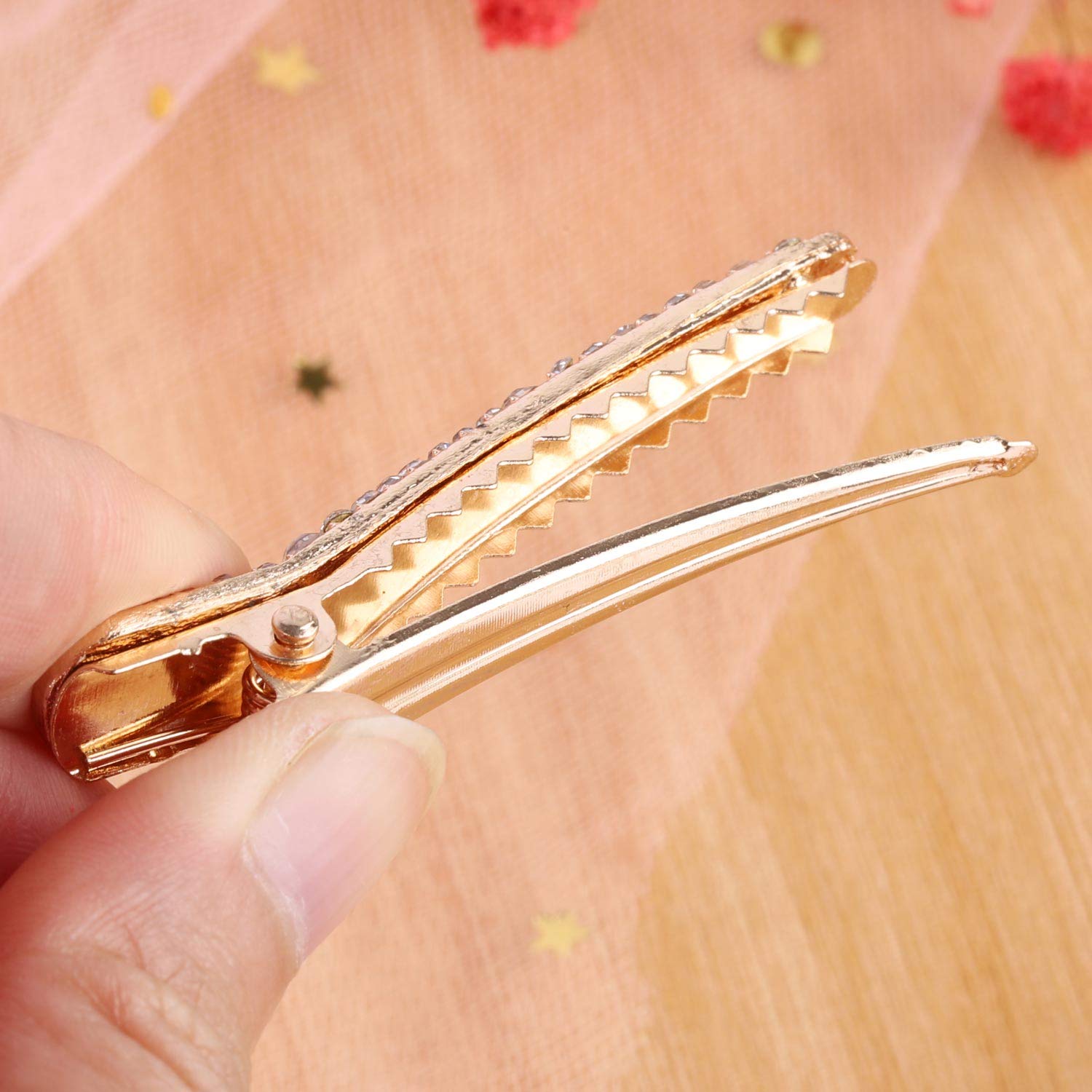 Amazon.com : 12 Pcs Rhinestone Alligator Hair Clips Fancy 