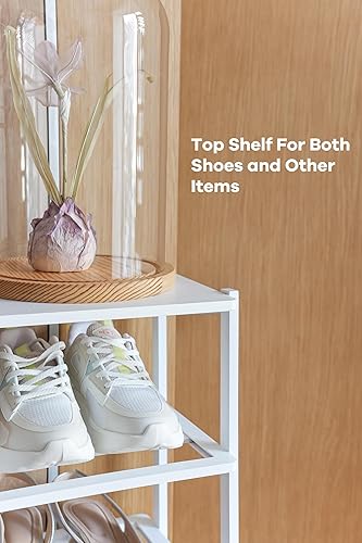 Miniatura 4 de Zapatero vertical de bambú de 8 niveles, soporte de almacenamiento de zapatos independiente, torre de almacenamiento de zapatos que ahorra espacio