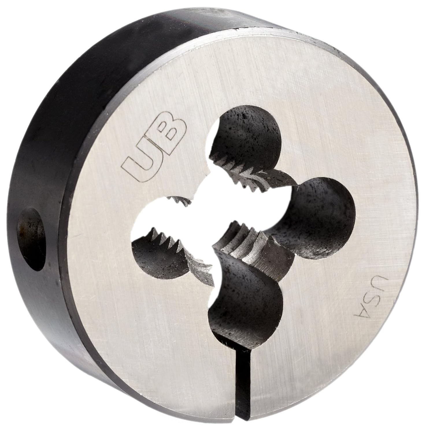 2510(UNC) High-Speed Steel Round Threading Die, Uncoated (Bright) Finish, 1-1/2" OD, 7/16"-14 Thread Size