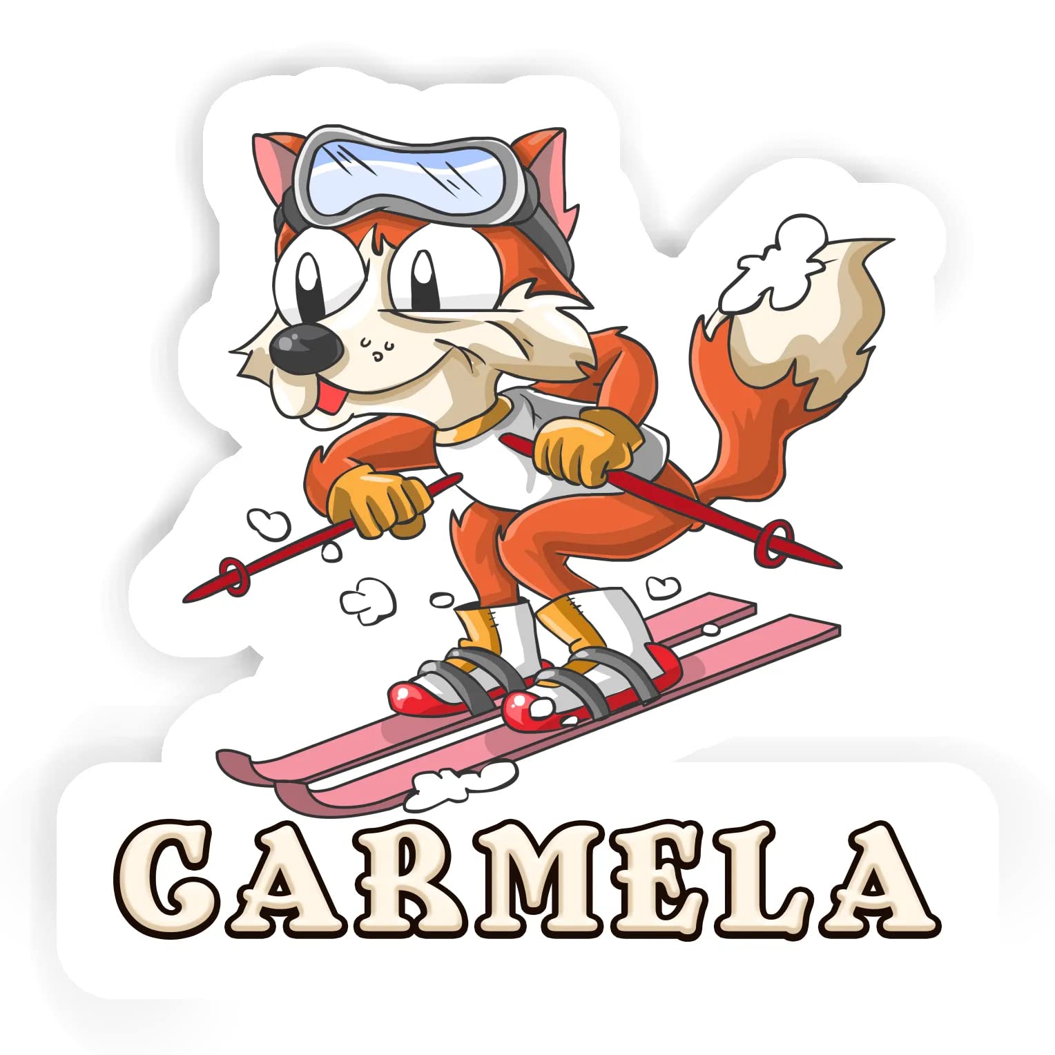 12 Skiing Fox Stickers Carmela (2pcs 5.5inch, 4pcs 2.5inch, 6pcs 1.8inch) :  Amazon.ca: Toys & Games