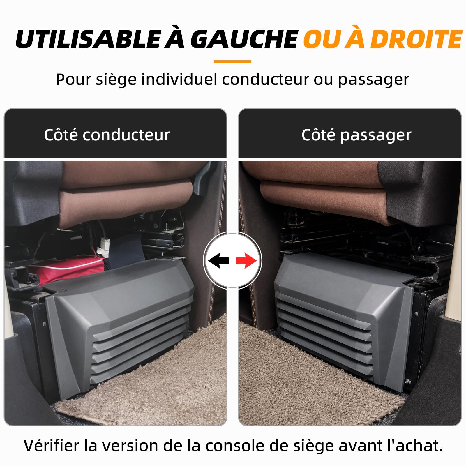 Couvre siege arrière gauche/droite pour Fiat Ducato 250, Peugeot Boxer, Citroën Jumper - OEM 60911739 (remplace 1617533080), plastique robuste (siège arrière)