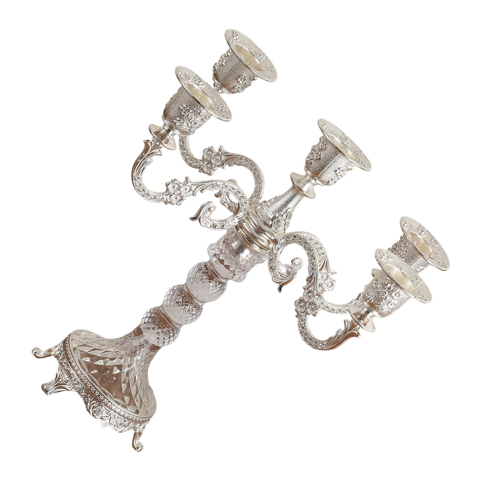 JSGHGDF 3 Arm Candelabra Stand with Taper Holders for Table Centerpieces Cast Iron Metal Candelabra Candlestick Holders