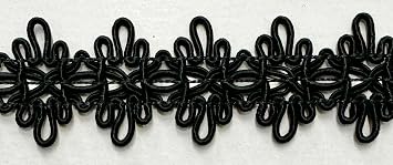 1" Designer Braid Gimp Trim - 12 Continuous Yards - Many Colors! Made in USA Black