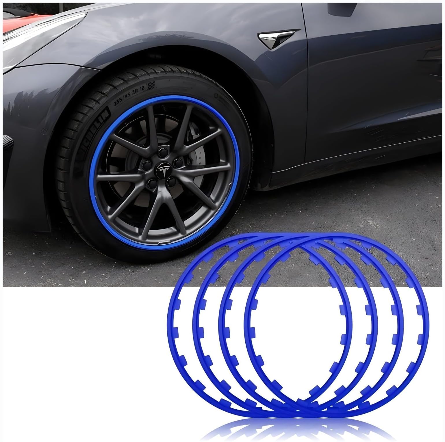 Wheels Rim Protectors for Toyot𝐚 Echo,Stylish rim protector, durable, scratch-resistant, not easy to fall off, improves the grade of the car (4 pieces)