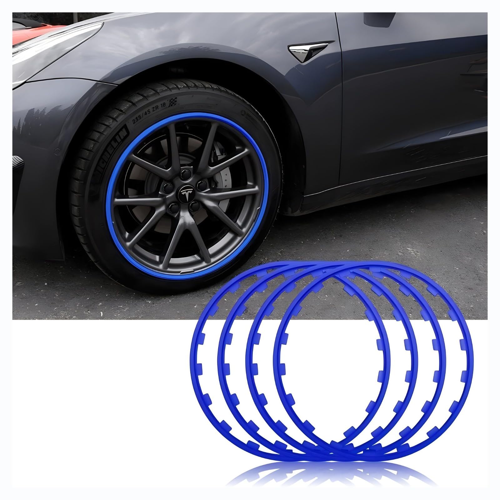 Wheels Rim Protectors for Toyot𝐚 Echo,Stylish rim protector, durable, scratch-resistant, not easy to fall off, improves the grade of the car (4 pieces)
