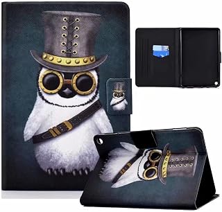 Fodral till Amazon kindle Fire Max 11 tum 2023 surfplatta fodral, stöttåligt PU-läder multivinkel visningsstativ funktion folip flip skyddande fodral pingvin