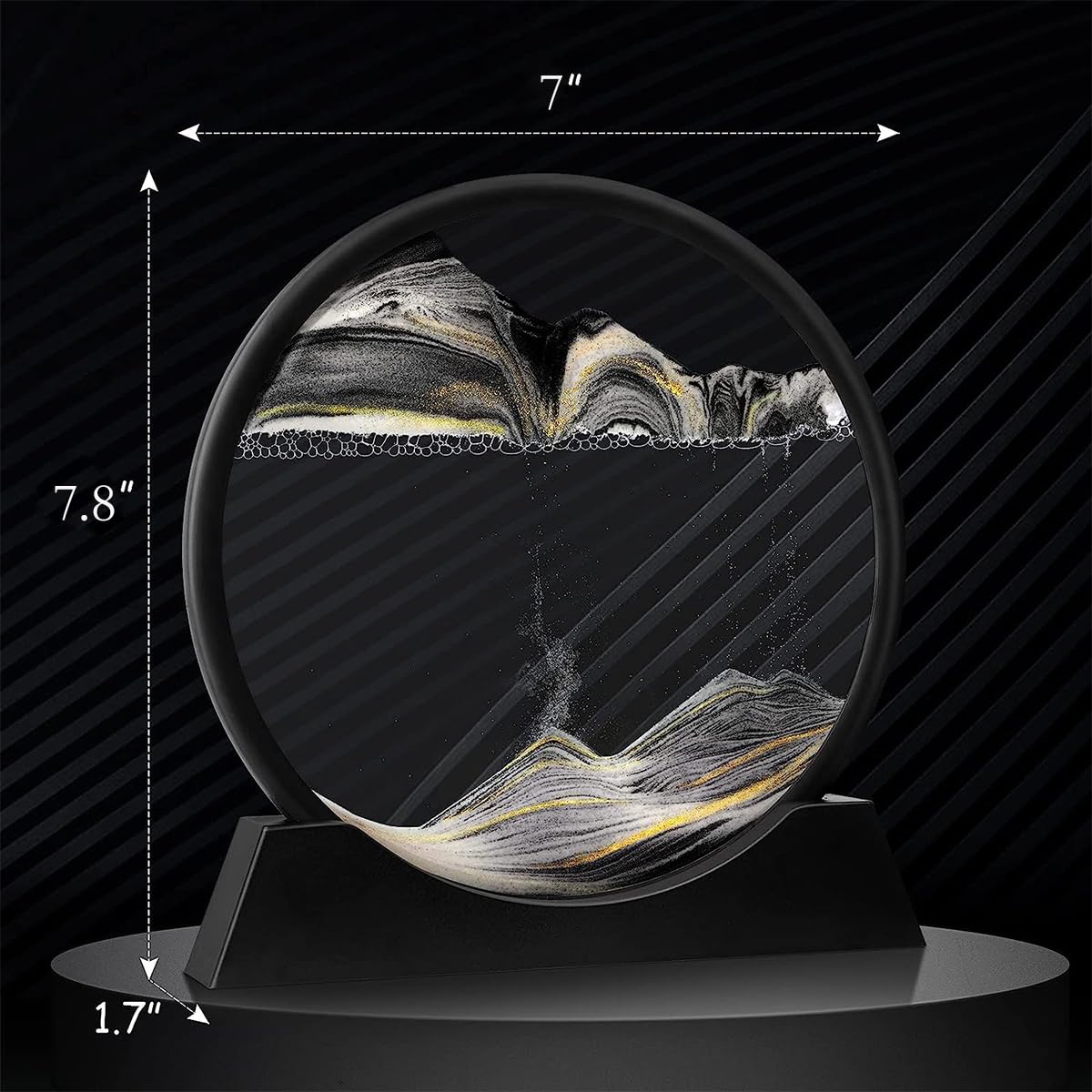 Quadro Sabbia Mobile Rotante - Decorazione Rilassante Per Adulti E Bambini Con Controller Aria - Foto 9