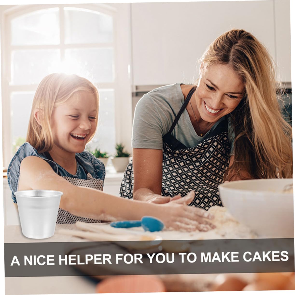 Moldes para Hornear de Aluminio Mediano Antideslizante para Postres, Tazas de Repostería Seguras y Reutilizables para Mousse y Pudín, Juego de 12 Piezas para Horno Doméstico