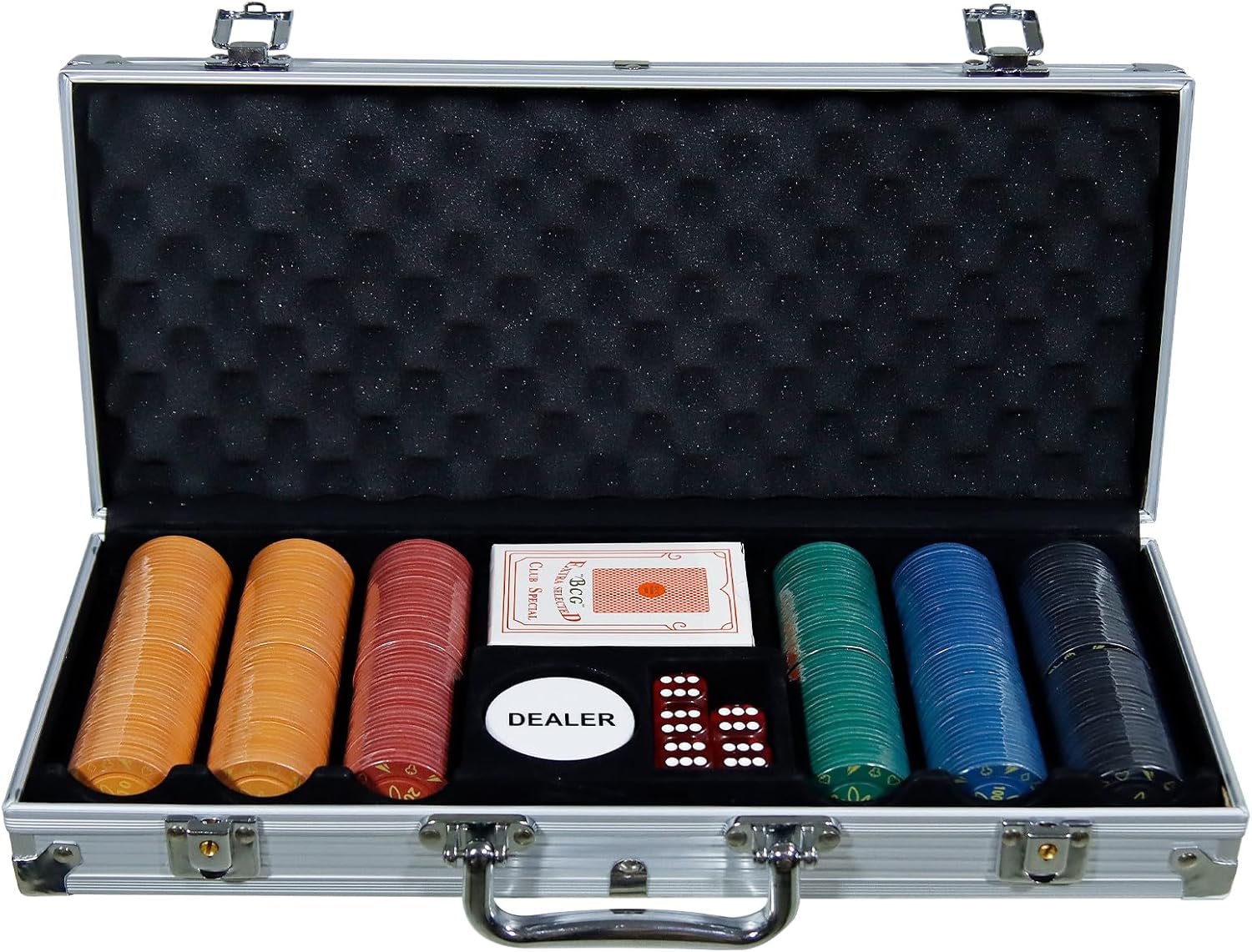 CCLIFE 300 500 stuks pokerset professioneel pokerspel incl. pokerkoffer