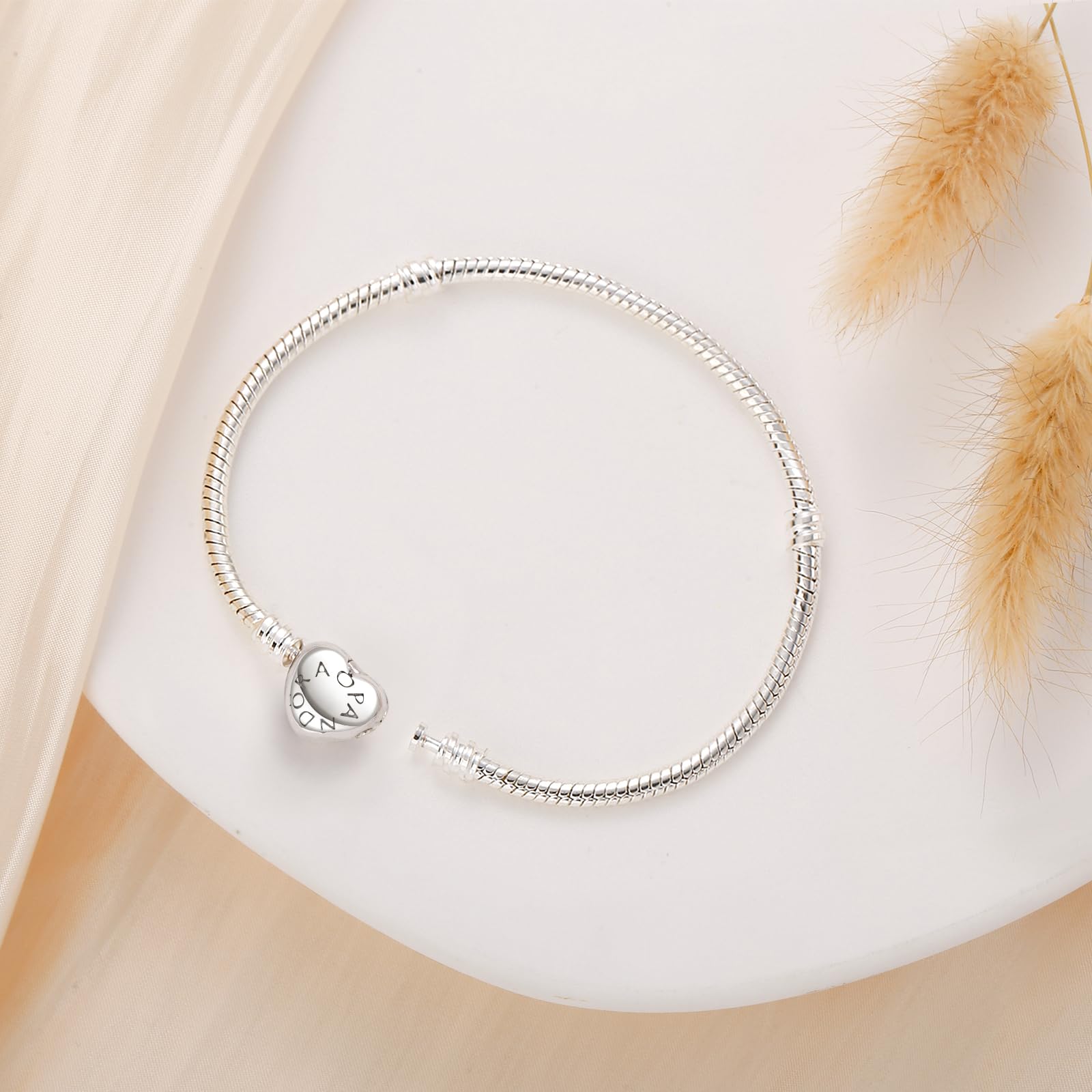 Moments Serie Charm Armband Silber 925 Damen,Individuelles Charms Armbänder zum Selbstgestalten,Bettelarmband Schmuck für Alle Gelegenheiten