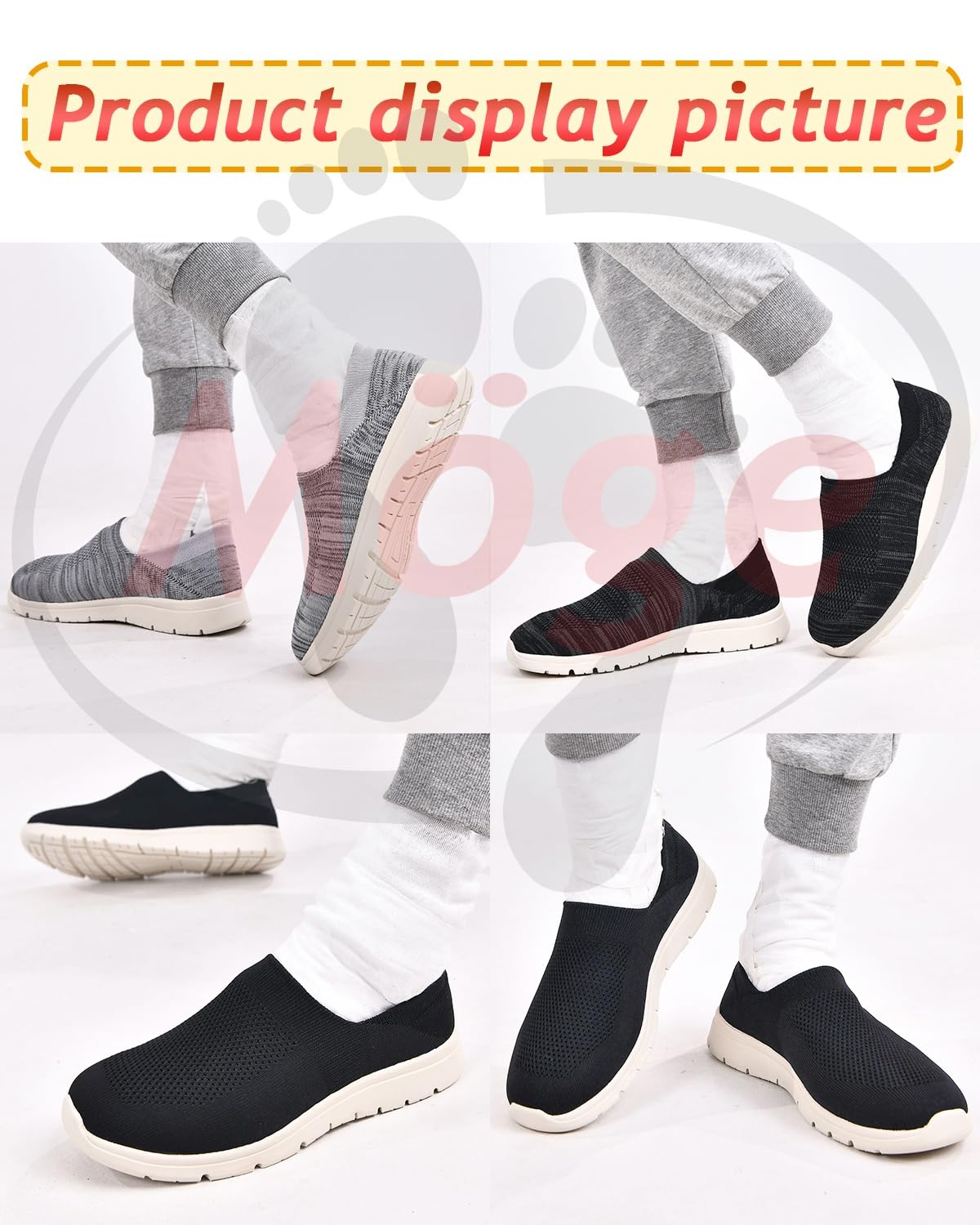 Verbandsschuhe Damen Turnschuhe mit Klettverschluss Diabetiker Schuhe Extra Weit für Geschwollene Füße Orthopädische Slip On Sneakers(Gray,43 EU)