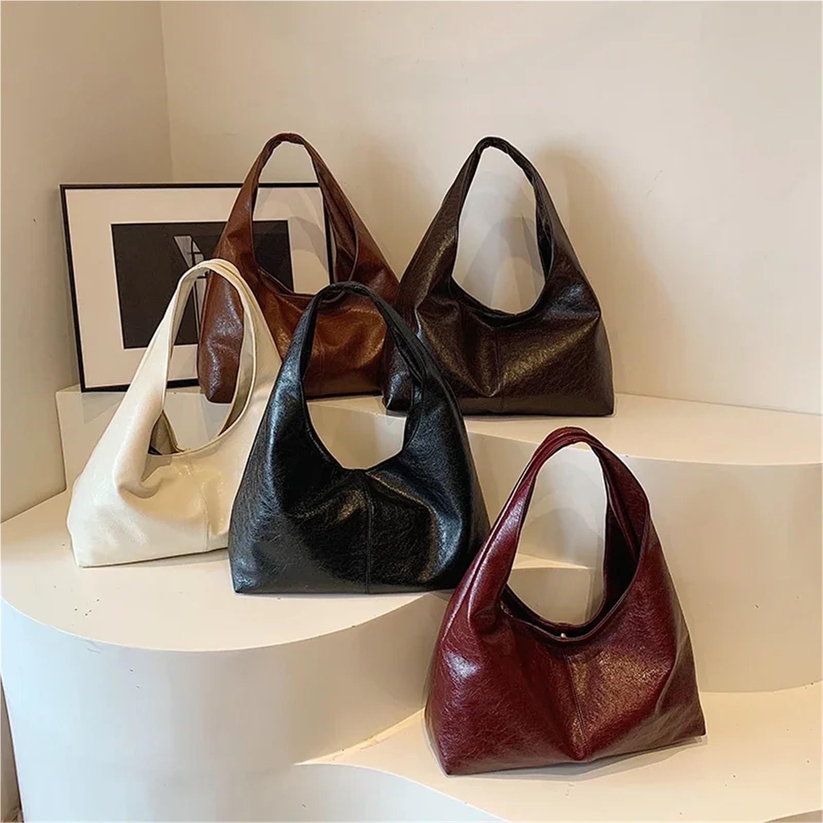 Bolso grande de cuero para mujer Bolsos grandes de piel sintética for mujer, tipo bandolera, for el invierno