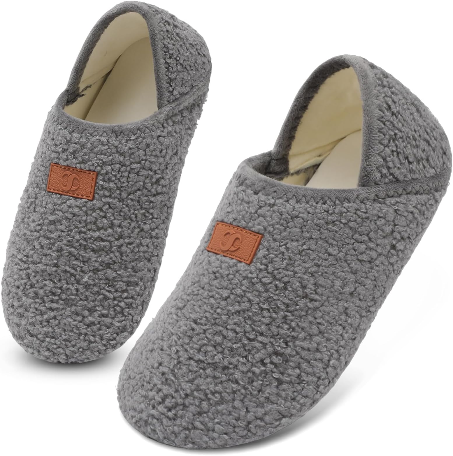 House Slippers for Women Men Indoor Barefoot Slippers Socks Comfy Slip on House Shoes Cozy Furry Lightweight Non-Slip for Bedroom Travel Yoga