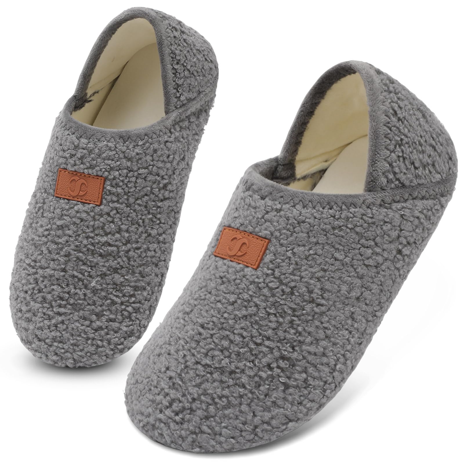 Scurtain House Slippers for Women Men House Shoes Comfy Socks Lightweight Unisex Adults Barefoot Shoes Non-Slip Travel Slippers