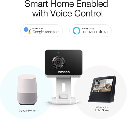 Miniatura 3 de Zmodo Mini Pro, cámara de seguridad WiFi enchufable 1080P, cámara inteligente interior con detección de movimiento AI, cámara de niñera para