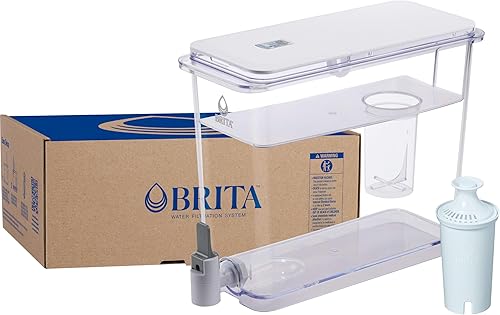 Brita UltraMax - Dispensador de agua grande con 1 filtro BritaPlus, 27 tazas, color blanco (el paquete puede variar)