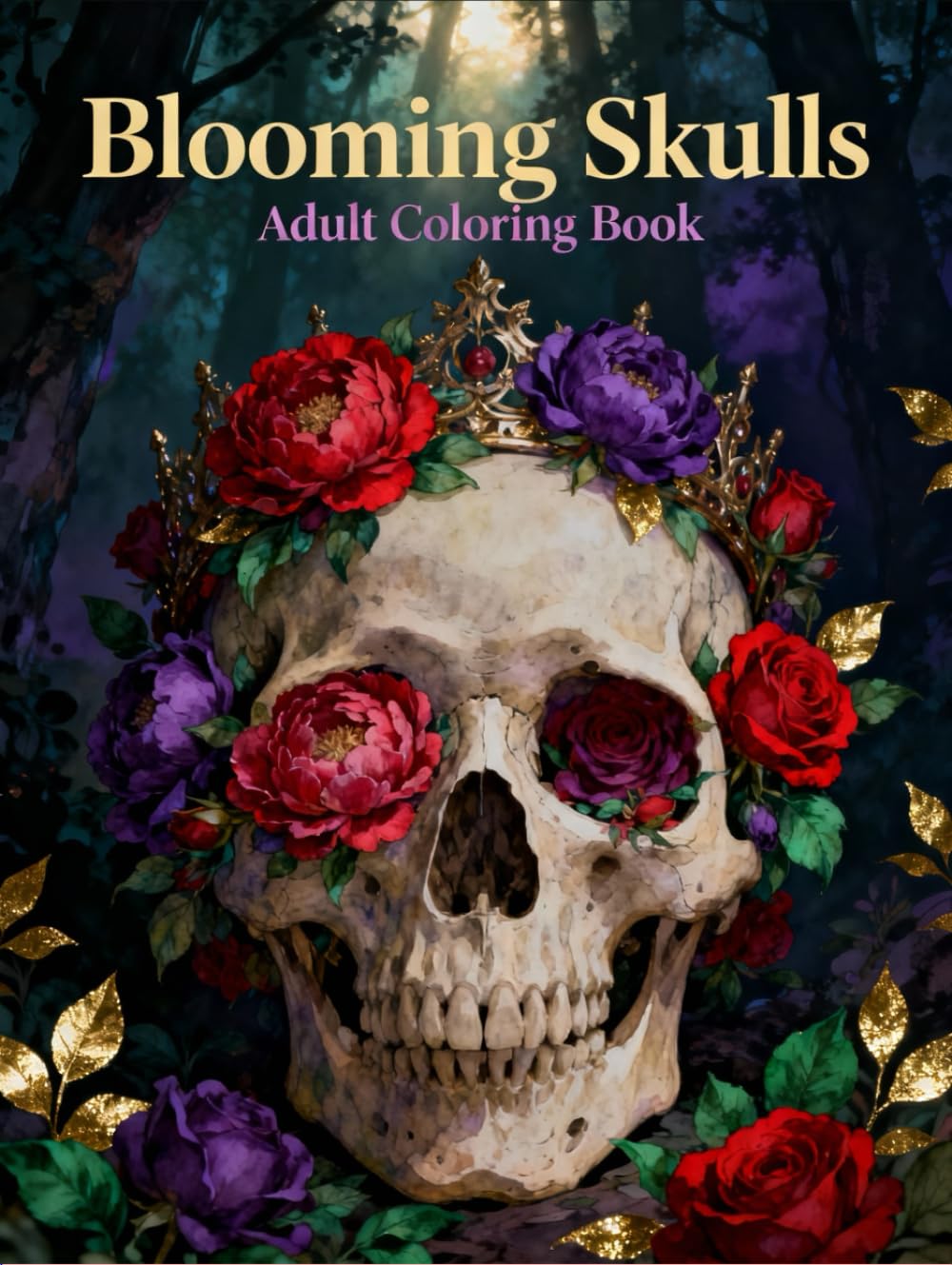Blooming Skulls — Adult Coloring Book: A Sophisticated Adult Coloring Book with Intricate Floral Skull Illustrations Designed for Mindful Relaxation, Stress Relief, and Artistic Creativity