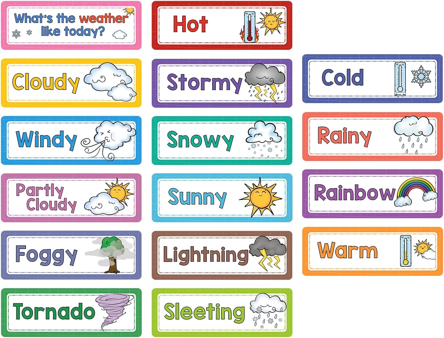Lachilly 40 Pcs Days of The Week/Seasonal/Months of The Year/Weather Flashcards Subject Titles for Bulletin Board Headliners Classroom Decoration Teacher Teaching Aids