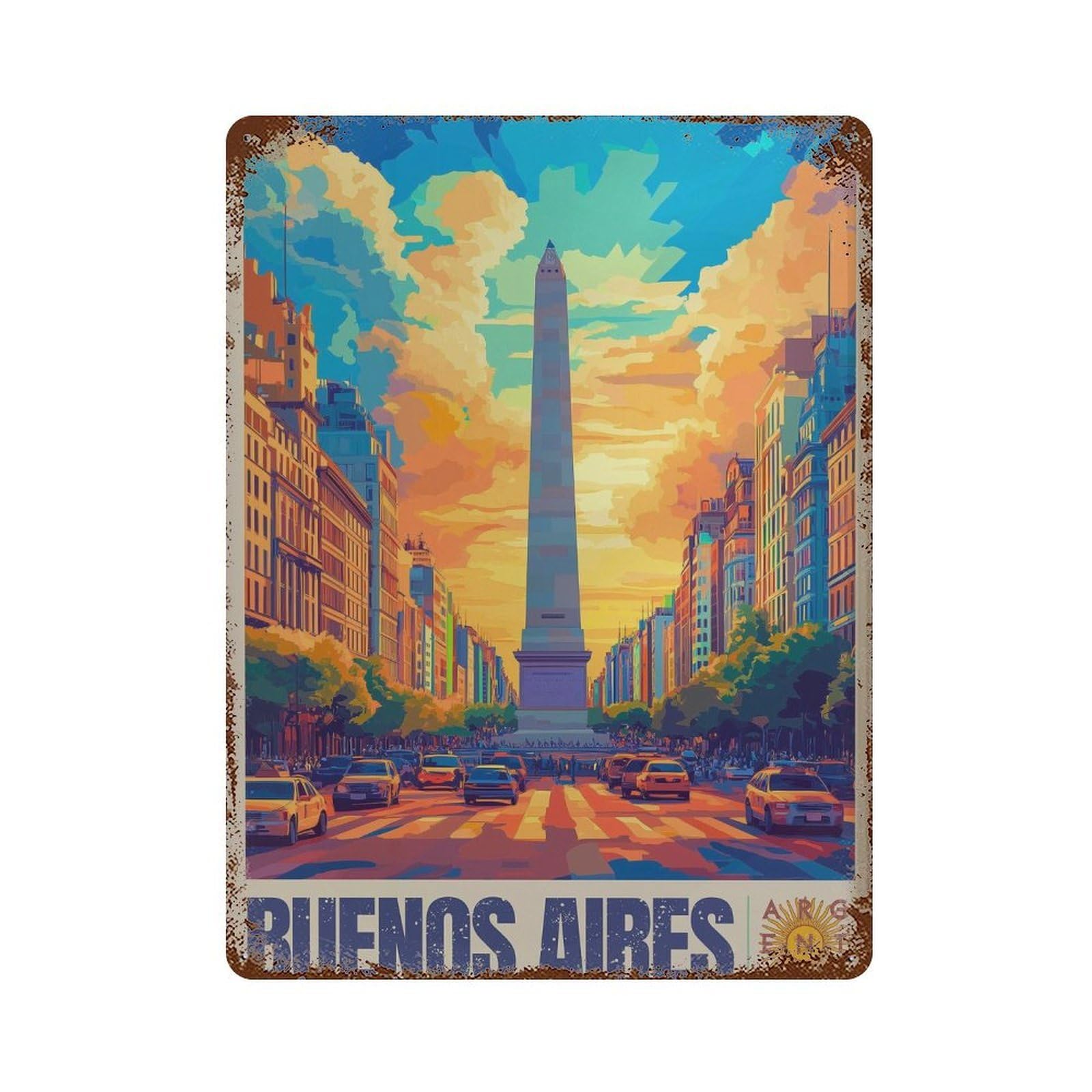 xiaoxiaoshen Buenos Aires Travel Argentina City Wall Decor Art Metal Tin Poster Modern Home Decor Art Home Bar Shop Decorations Vintage Sign 40x30cm