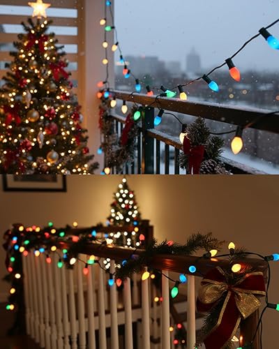 Miniatura 12 de SUNSGNE C7 Bombillas de luz nocturna de repuesto rojas de Navidad, bombillas de base de candelabro E12 de 5 W, ideales para luces nocturnas Rojo