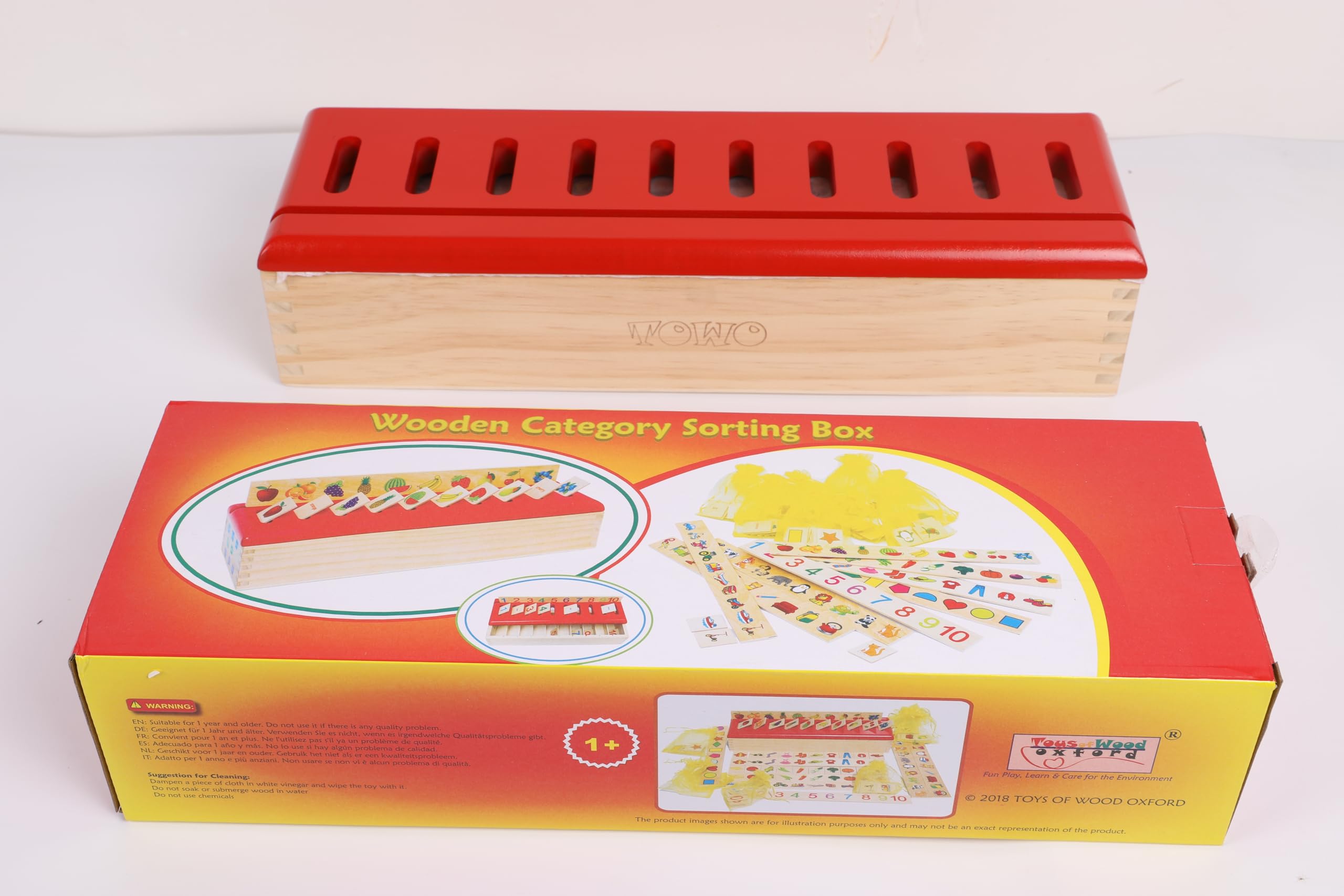 TOWO juguete a juego de clasificación de madera - Juguetes de clasificación de categoría para el aprendizaje temprano -material montessori Juguetes educativos de Madera regalo por 1 año bebe