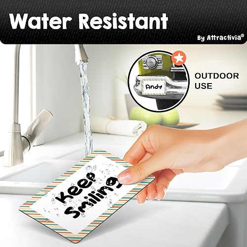 Miniatura 8 de Attractivia Tarjetas magnéticas grandes de 5.6 x 3.7 pulgadas con bordes de patrón, imanes de pizarra blanca de borrado en seco, paquete de 36,