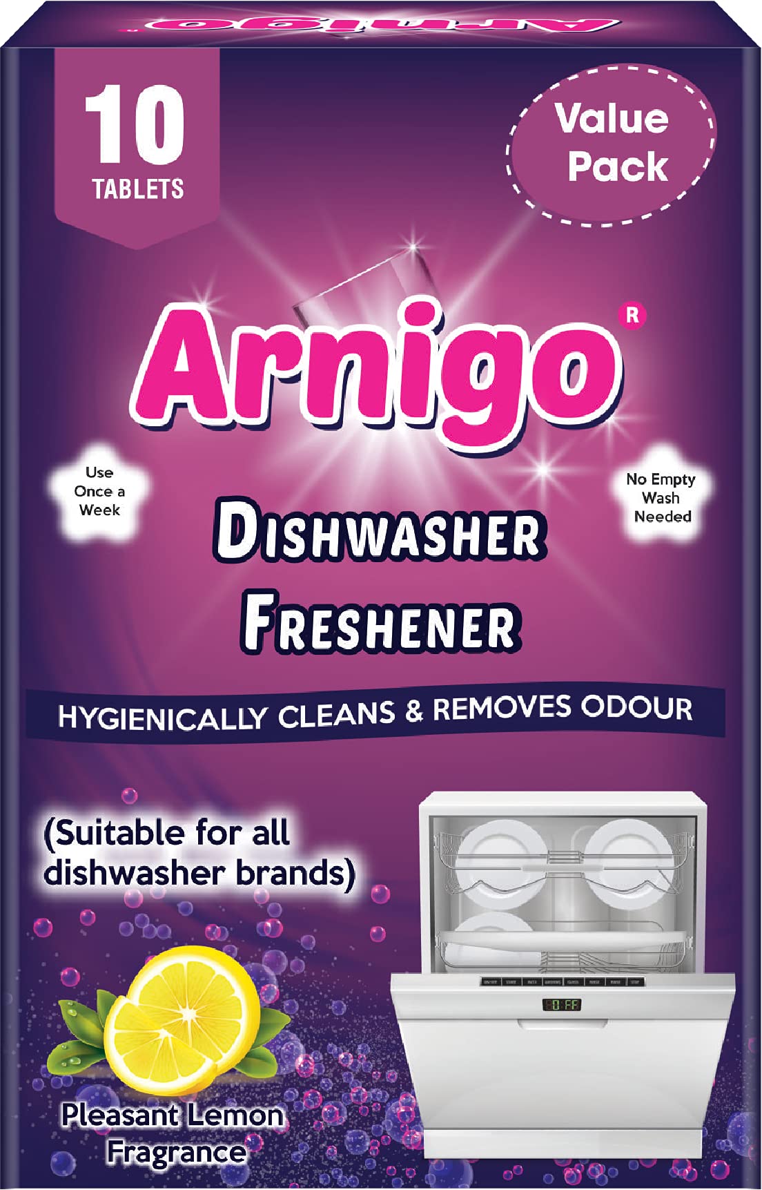 Arnigo Dishwasher Freshener 10 Pc Tablets | Removes Foul Smell from Dishwasher | EASY TO USE | (B092SK14LB) Amazon Price History, Amazon Price Tracker