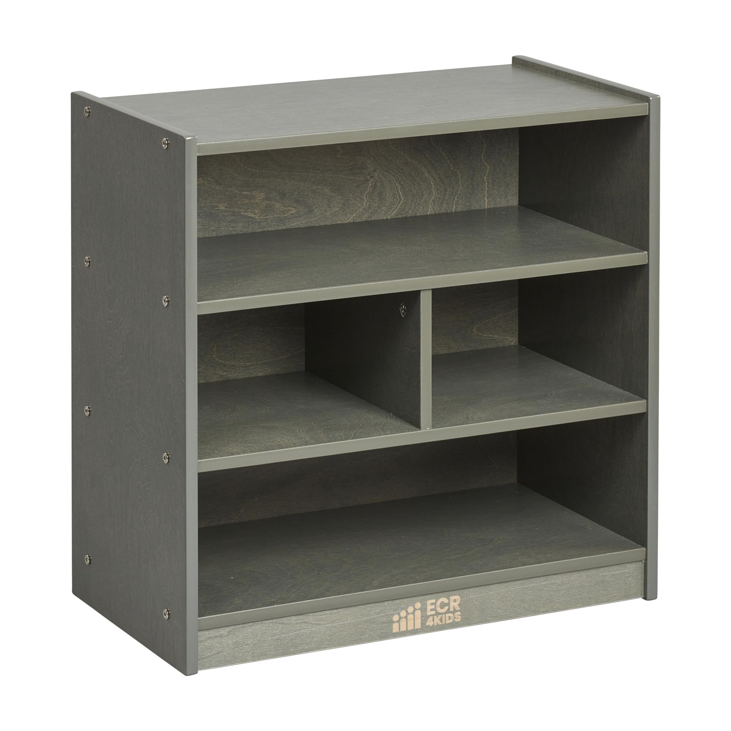 ECR4Kids Mobile Block Storage Cart, Small, Classroom Furniture, Grey Wash