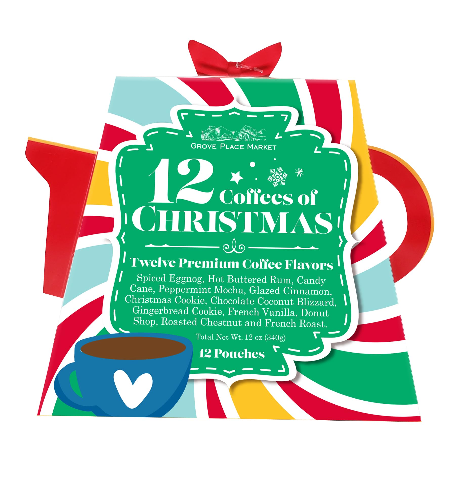 12 Coffees of Christmas Tea Pot