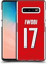 Head Case Designs Officially Licensed Arsenal FC Alex Iwobi 2018/19 Players Home Kit Group 1 Black Soft Gel Case Compatible with Samsung Galaxy S10+ / S10 Plus