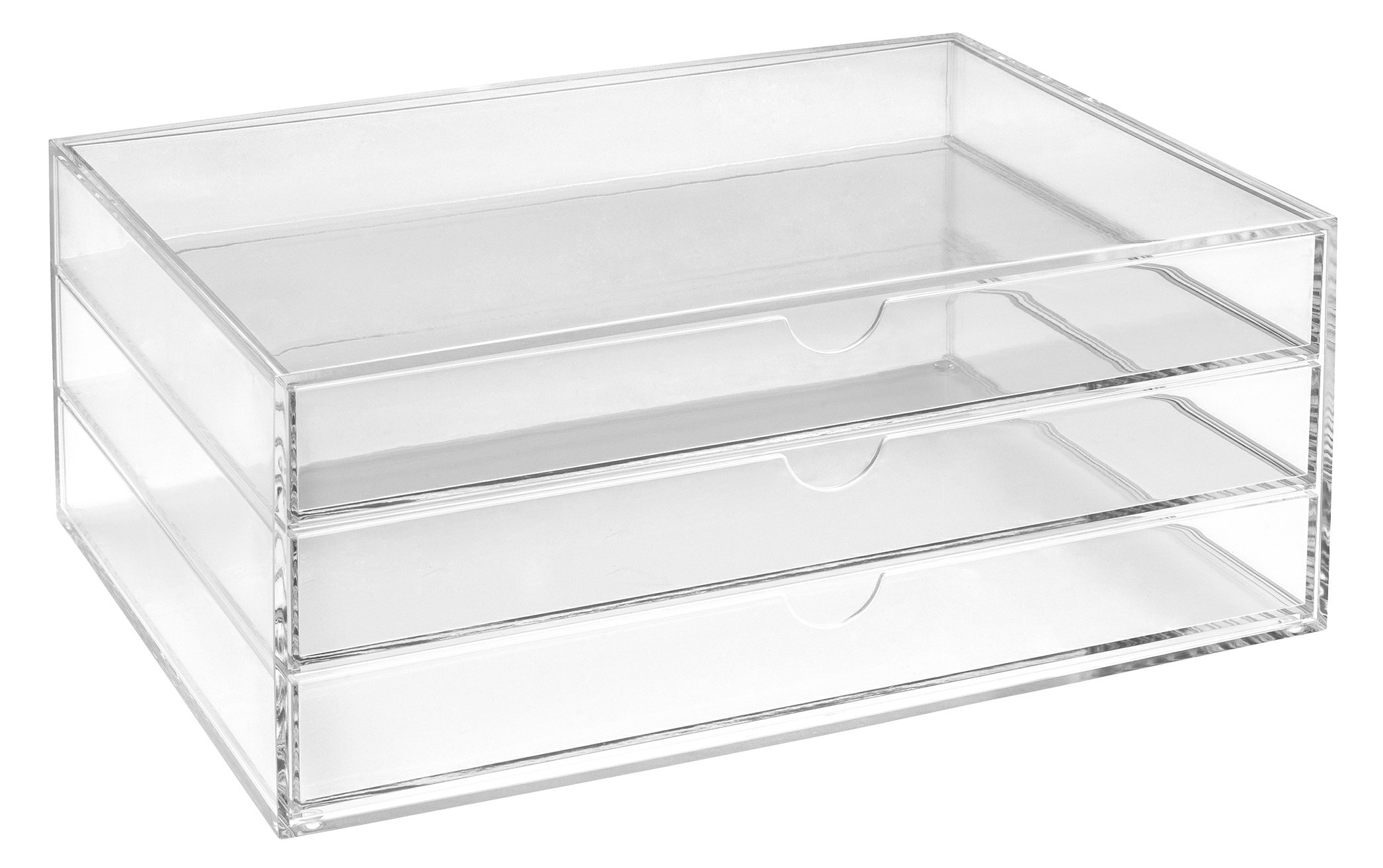 Organisateur de Bureau Transparent 3 Niveaux en Acrylique OSCO