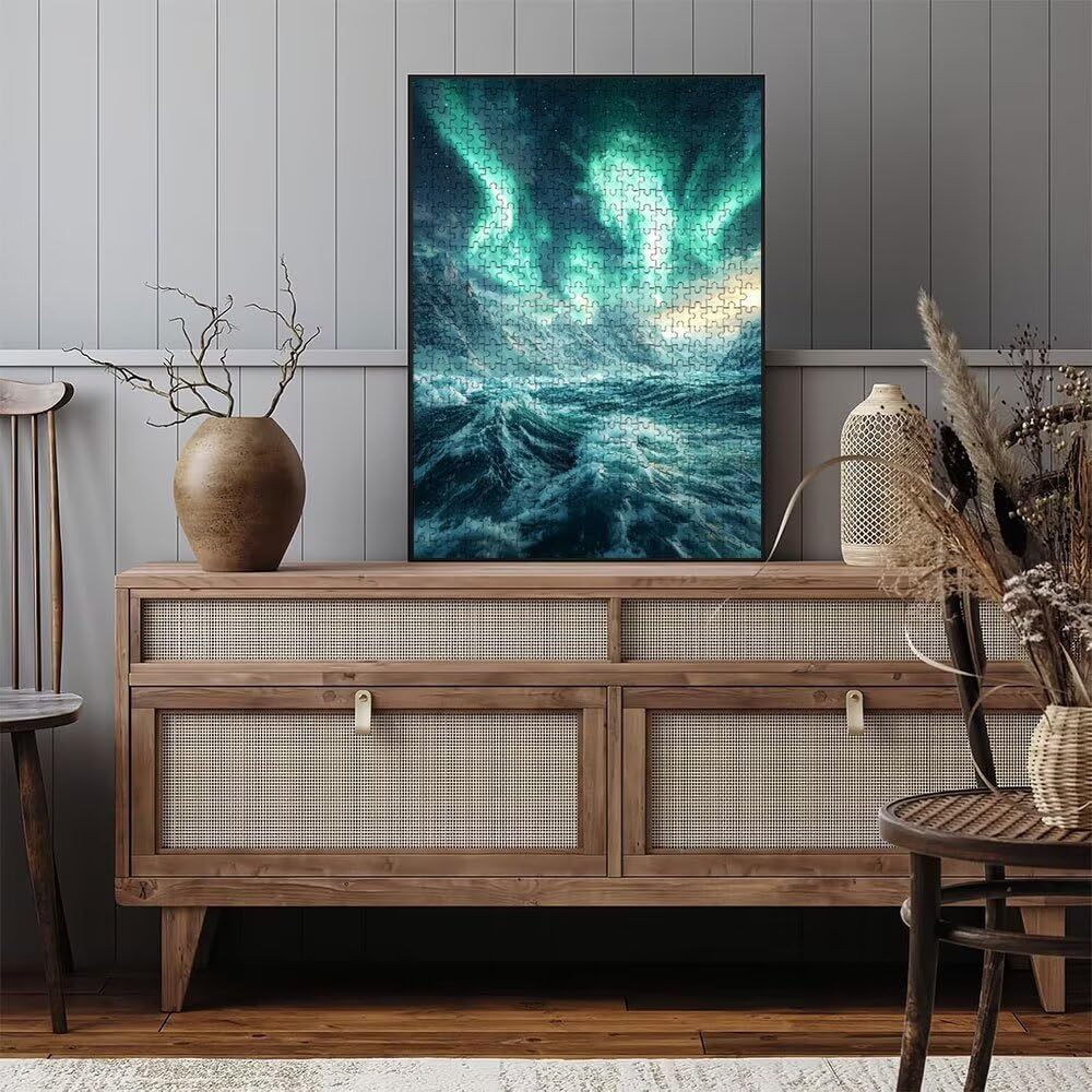 Puzzle 3000 elementów, puzzle dla dorosłych morze aurora artystyczne puzzle, gra puzzli, drewniane układanki, niemożliwe klasyczne układanki, do gry edukacyjnej wyzwanie zabawki, układanki rodzinne