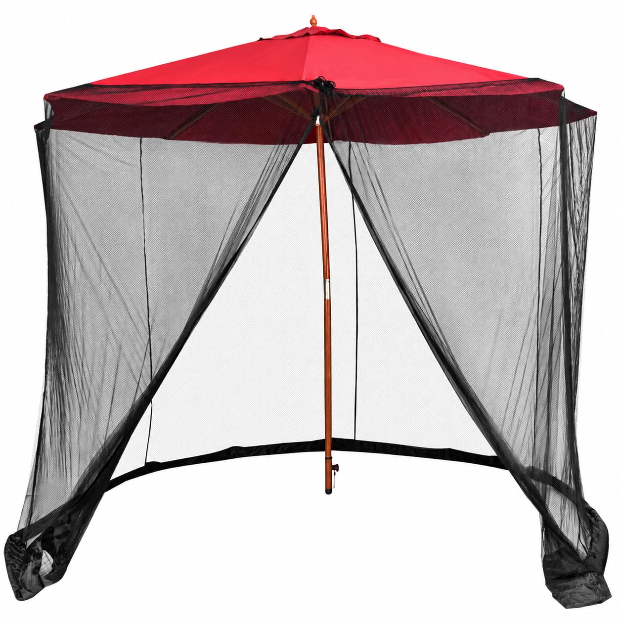 Tangkula 9/10FT Patio Umbrella Screen, with Zipper Door and Polyester Mesh Netting, Height and Diameter Adjustable, Suitable for Outdoor Patio Camping Umbrella : Patio, Lawn & Garden